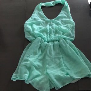 Mint colored romper